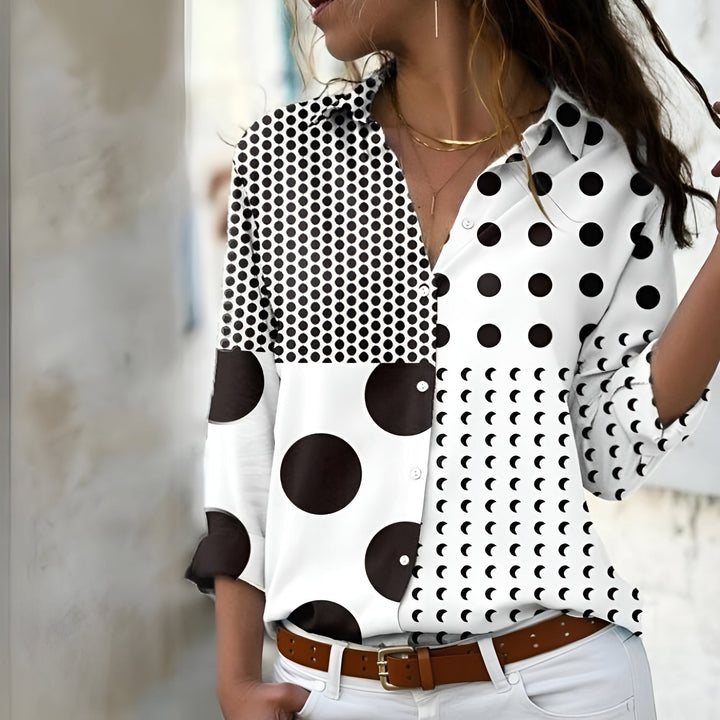 Stijlvolle damesblouse met verfijnde print, casual en comfortabel, verkrijgbaar in verschillende kleuren voor elke gelegenhei