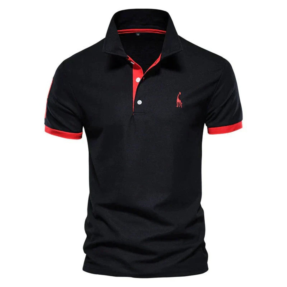 "Stijlvolle heren polo, comfortabel en veelzijdig, in blauw, geschikt voor casual en geklede gelegenheden, polyester stof."
