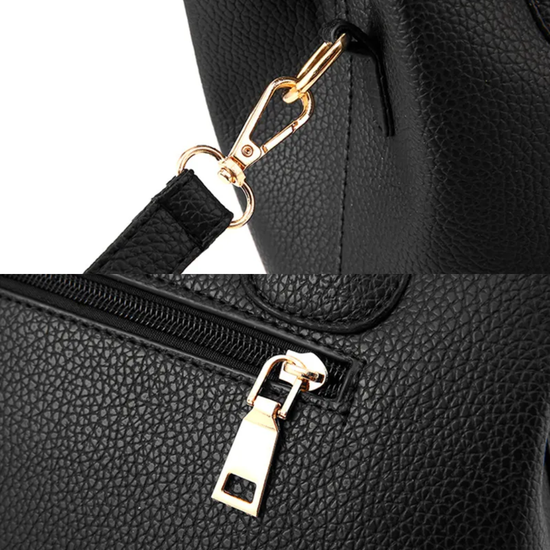 "Stijlvolle Romina Crossbody Draagtas in paars met strak, vierkant ontwerp en comfortabele band voor een elegante look."