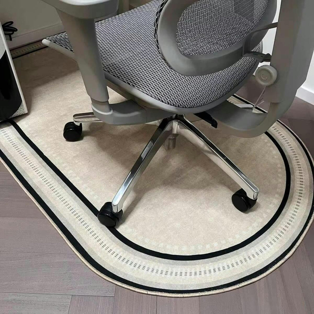 "Stijlvolle vloermat voor bureaustoel, krasbestendig kortlussen-fleece. Perfect voor thuiswerkplek, diverse maten en designs.