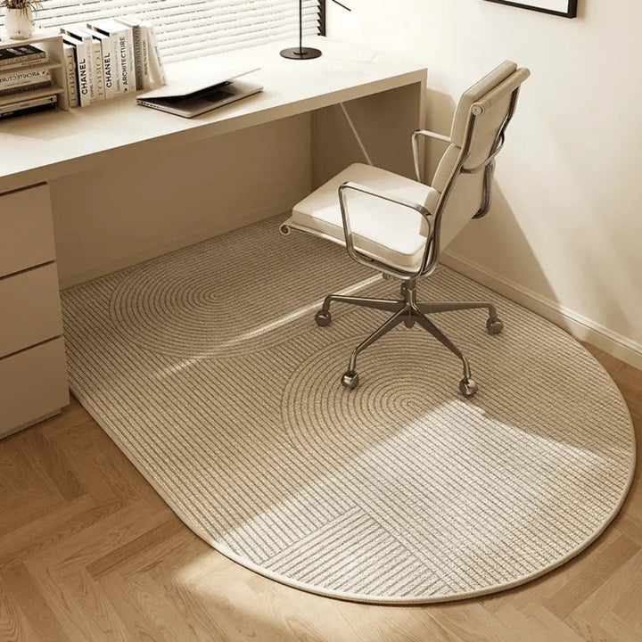 "Stijlvolle vloermat voor bureaustoel, krasbestendig kortlussen-fleece. Perfect voor thuiswerkplek, diverse maten en designs.