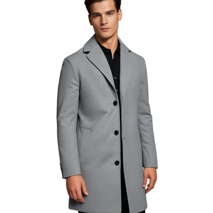 "Stijlvolle, warme lange parka jas voor heren, verkrijgbaar in zwart, beige, lichtgrijs; biedt elegantie en functionaliteit."