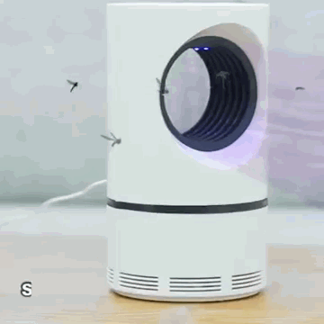 Stille UV muggenvanger lamp met modern ontwerp, milieuvriendelijk, geschikt voor binnen en buitengebruik, compact en draagbaa