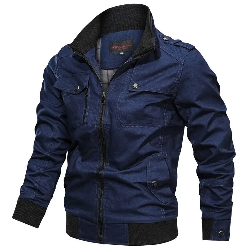 "Stoere zomerjas heren in motorfietsstijl, zwart; trendy en comfortabel voor lente en zomer, diverse kleuren beschikbaar."