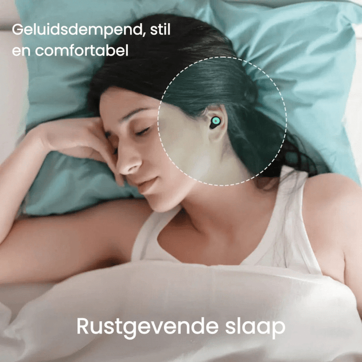 "Stoic oordopjes, zwart rood, hypoallergeen siliconen, ergonomisch ontwerp voor optimaal slaapcomfort en geluidsdemping."