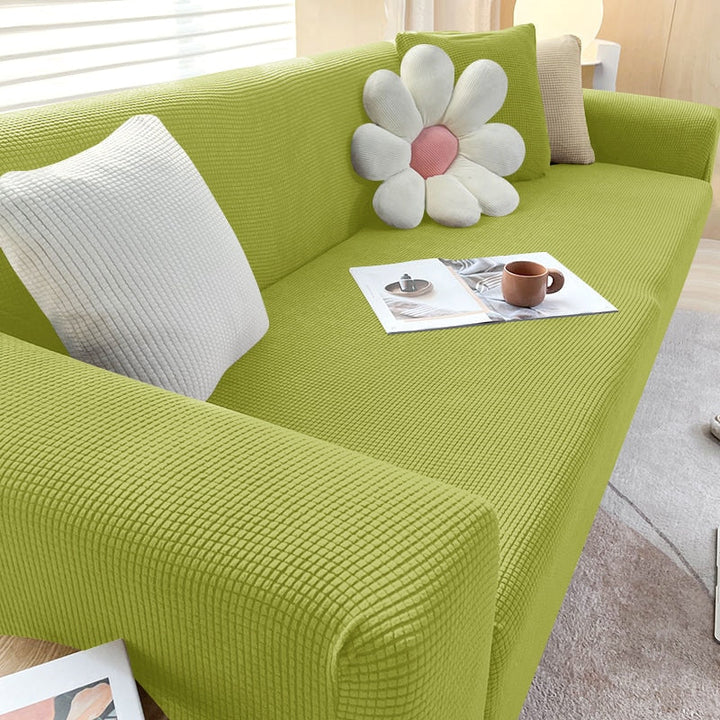 "StretchGuard rekbare bankhoes, elastisch, stijlvolle bescherming, antislip, perfecte pasvorm, modern interieurdesign"