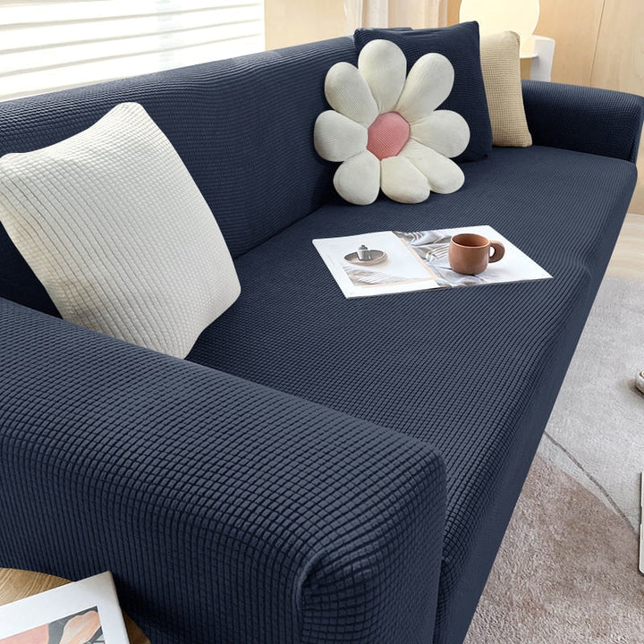 "StretchGuard rekbare bankhoes, elastisch, stijlvolle bescherming, antislip, perfecte pasvorm, modern interieurdesign"