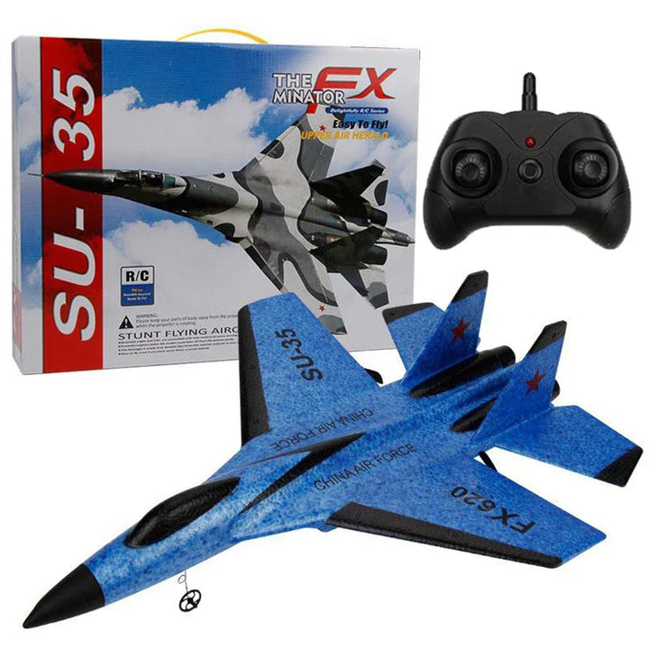 "SU-35 RC straaljager 2.4G, gedetailleerd ontwerp met krachtige motor, kest van flexibel EPP-schuim, opvallende kleur."