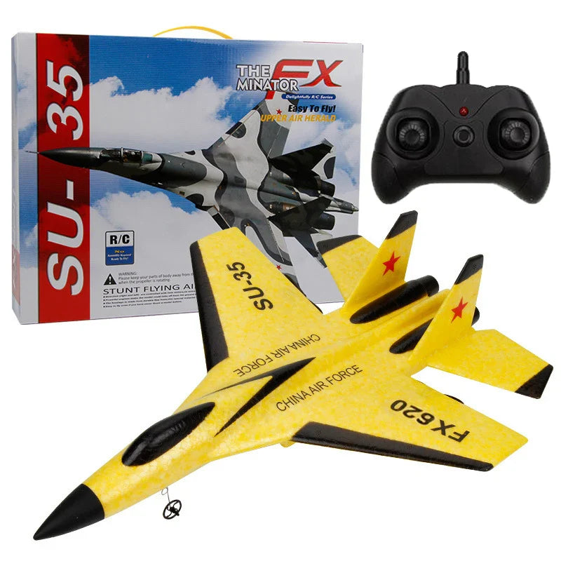 "SU-35 RC straaljager 2.4G, gedetailleerd ontwerp met krachtige motor, kest van flexibel EPP-schuim, opvallende kleur."