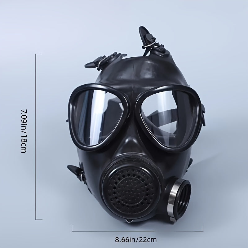 "Tactisch volgelaatsgasmasker met 40mm filter, volledige gezichtsbedekking, comfort pasvorm voor chemische veiligheid"