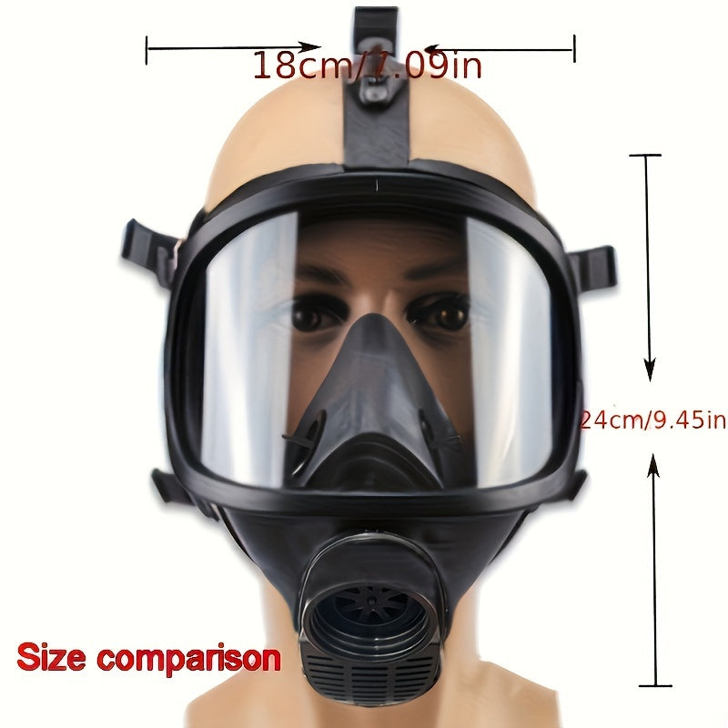 "Tactisch volgelaatsgasmasker met 40mm filter, volledige gezichtsbedekking, comfort pasvorm voor chemische veiligheid"