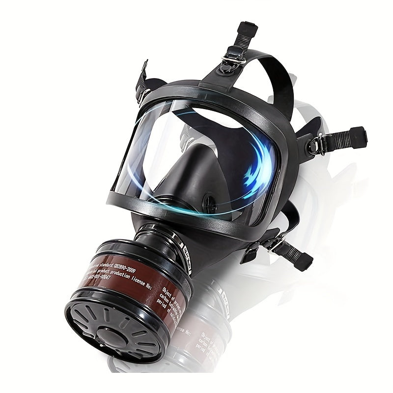 "Tactisch volgelaatsgasmasker met 40mm filter, volledige gezichtsbedekking, comfort pasvorm voor chemische veiligheid"