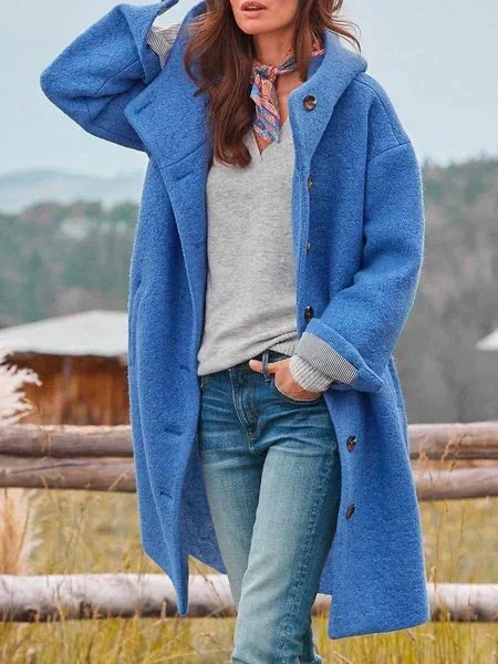 "Teddy winterjas dames, oversized met capuchon, zachte teddy-stof, perfecte jas voor koude dagen, elegant en warm."