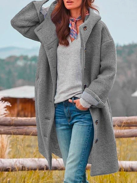"Teddy winterjas dames, oversized met capuchon, zachte teddy-stof, perfecte jas voor koude dagen, elegant en warm."