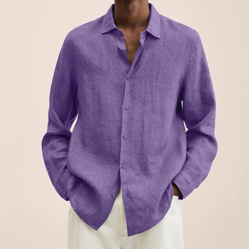 "Tijdloos Felix herenoverhemd blauw, ademend en stijlvol, perfect voor zowel casual als formele gelegenheden."