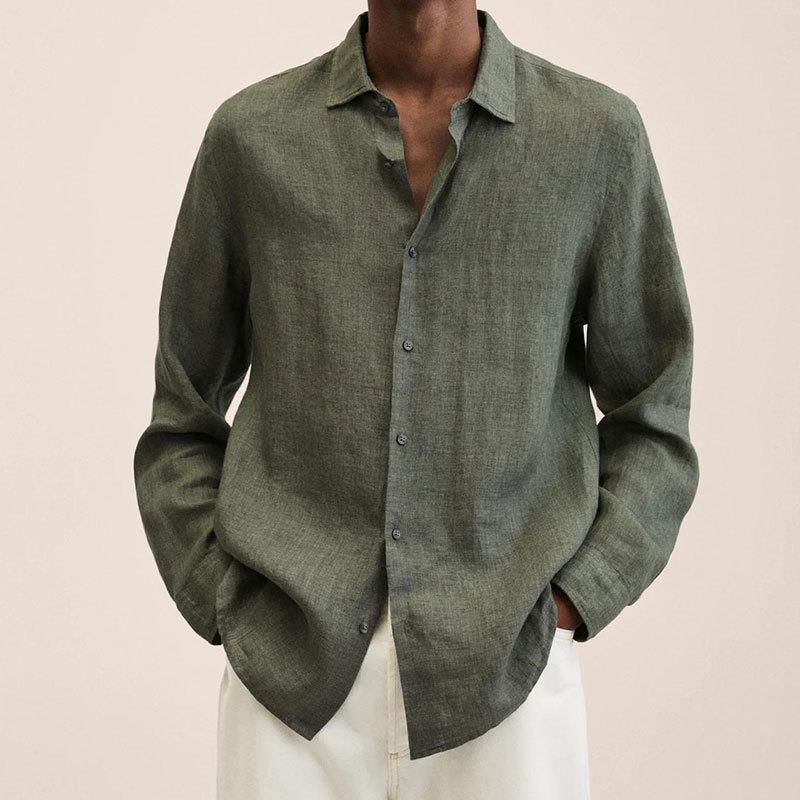 "Tijdloos Felix herenoverhemd blauw, ademend en stijlvol, perfect voor zowel casual als formele gelegenheden."