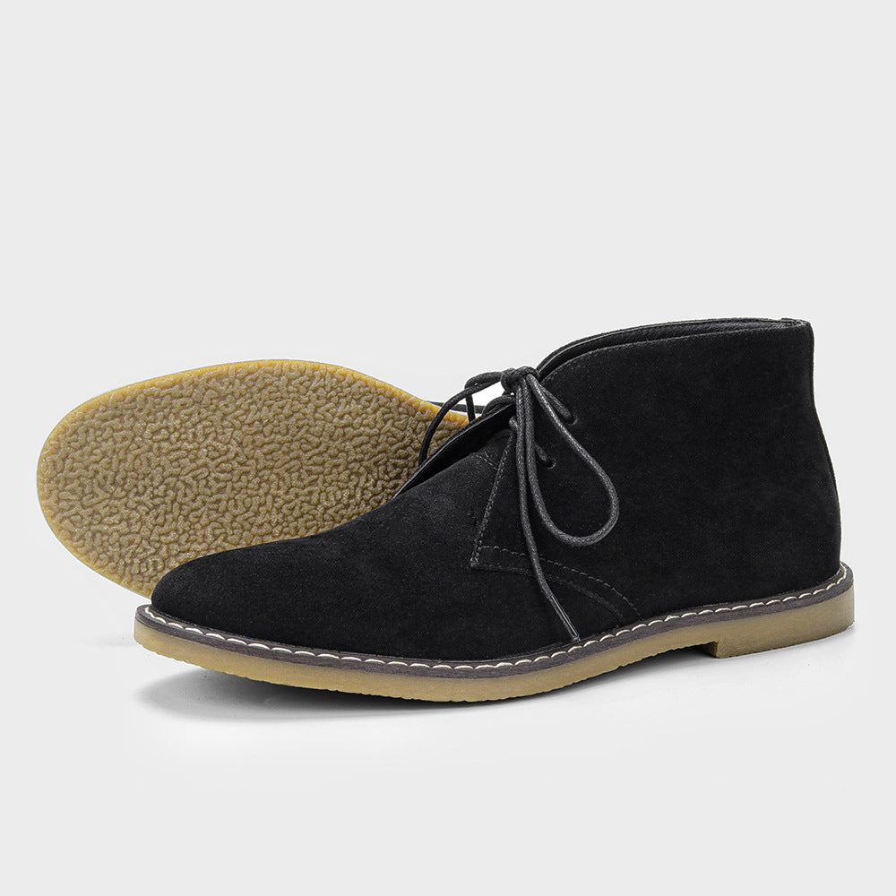 Tijdloze heren desert boots van hoogwaardig leer met vintage stijl en antislip zool, geschikt voor elke gelegenheid.