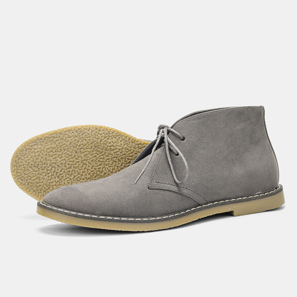 Tijdloze heren desert boots van hoogwaardig leer met vintage stijl en antislip zool, geschikt voor elke gelegenheid.