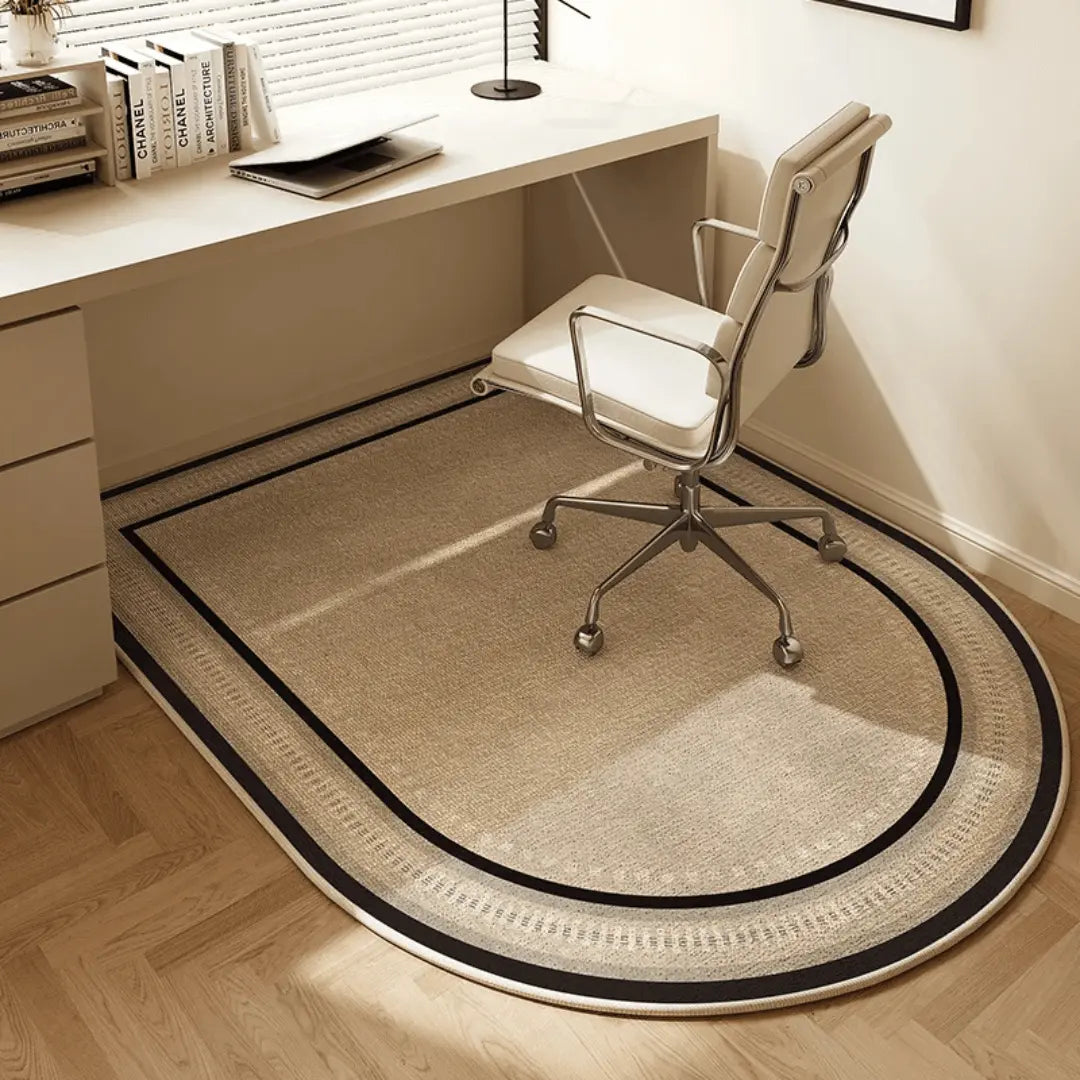 "Transparante bureaustoel vloermat met modern design, beschermt tegen krassen, geschikt voor thuis en kantoor."