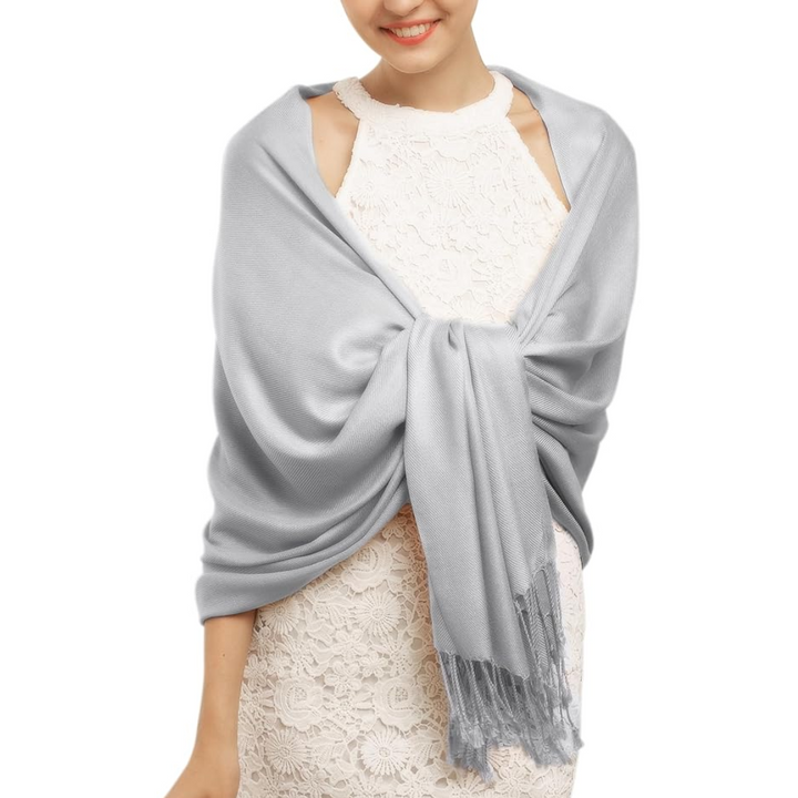 "Trendy dames Pashmina sjaal, elegant ontwerp, zijdezachte stof, rijke details, ideaal als sjaal, omslagdoek of stola."