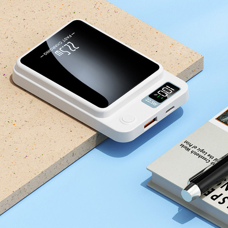 Ultradunne 20000mAh powerbank met snel laadvermogen, LED-display en ruimtebesparend ontwerp, ideaal voor onderweg.