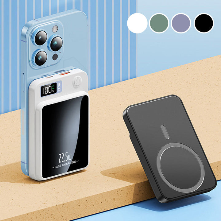 Ultradunne 20000mAh powerbank met snel laadvermogen, LED-display en ruimtebesparend ontwerp, ideaal voor onderweg.