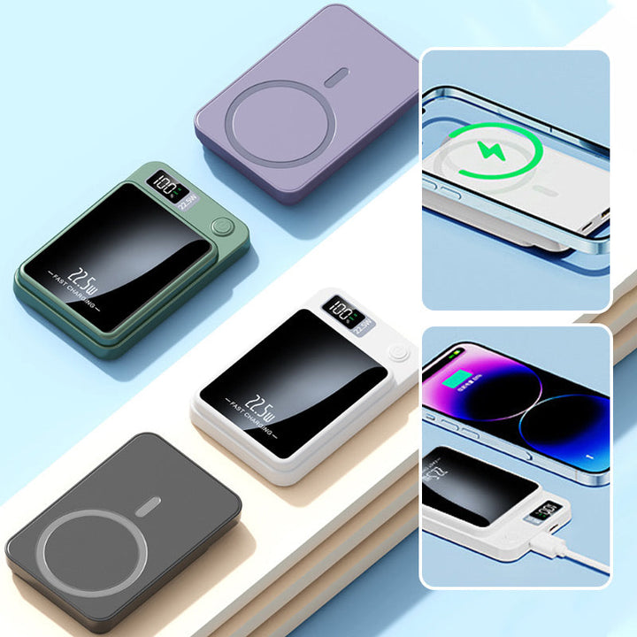 Ultradunne 20000mAh powerbank met snel laadvermogen, LED-display en ruimtebesparend ontwerp, ideaal voor onderweg.