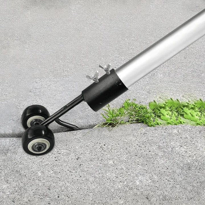 "Ultrasterke Onkruidwieder op zwart ijzer, ergonomisch ontwerp voor eenvoudig onkruid verwijderen in de tuin zonder bukken."