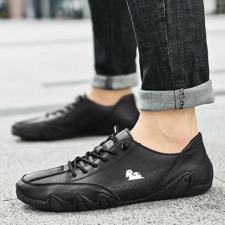"Unisex UltraFlex leren barefoot schoenen met flexibele zool, tijdloze stijl en hoogwaardig leer, perfect voor dagelijks gebr