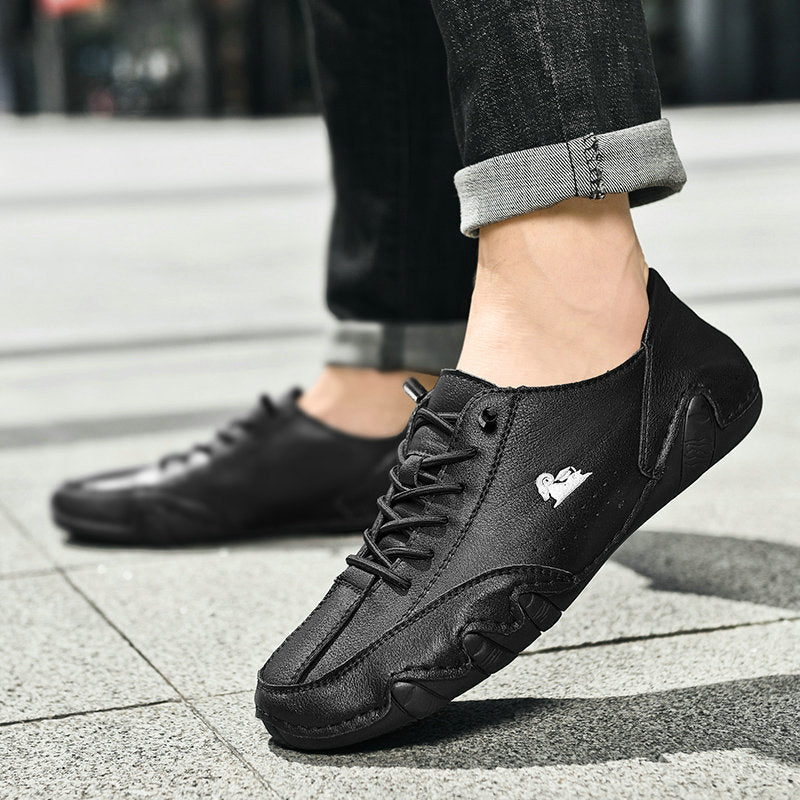"Unisex UltraFlex leren barefoot schoenen met flexibele zool, tijdloze stijl en hoogwaardig leer, perfect voor dagelijks gebr