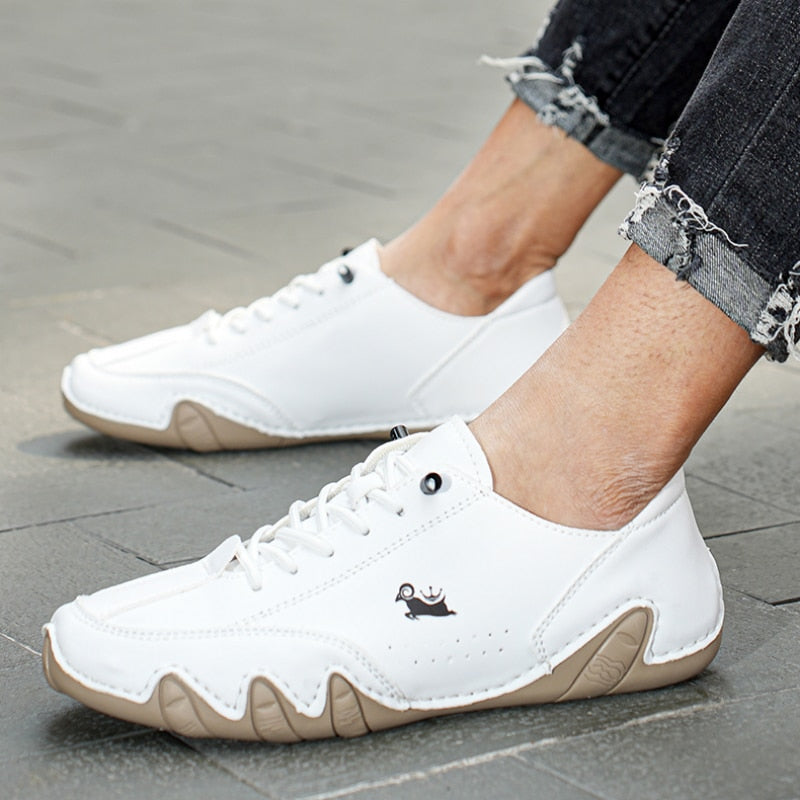"Unisex UltraFlex leren barefoot schoenen met flexibele zool, tijdloze stijl en hoogwaardig leer, perfect voor dagelijks gebr