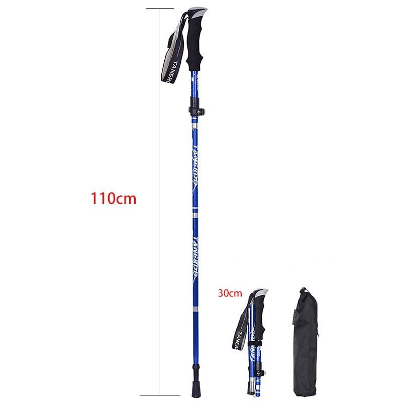 "Verstelbare opvouwbare wandelstok, ergonomische handgreep, licht aluminium, compact design voor ultiem comfort en ondersteun