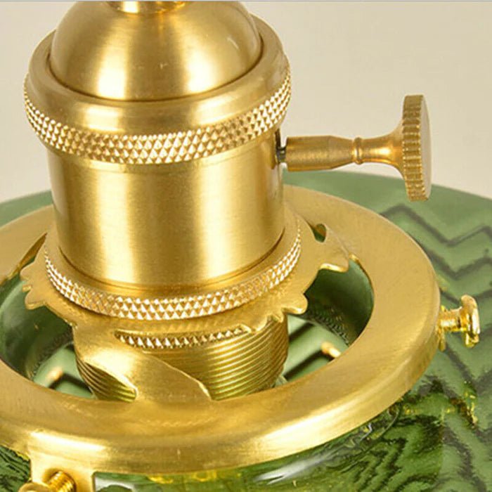 "Verstelbare vintage glazen hanglamp met chique uitstraling voor elegante interieurverlichting. Diameter 30 cm, hoogte 50-100
