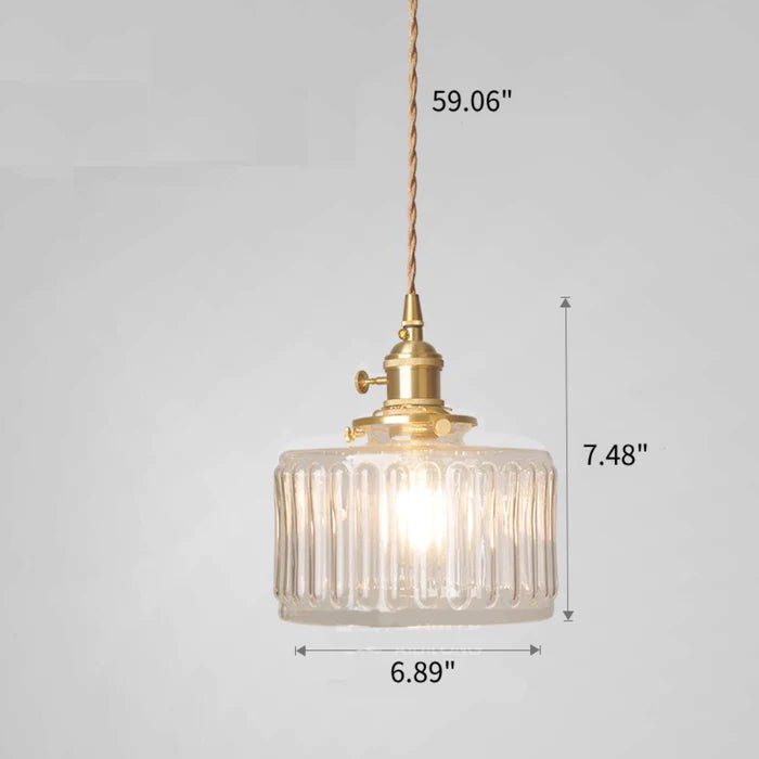 "Verstelbare vintage glazen hanglamp met chique uitstraling voor elegante interieurverlichting. Diameter 30 cm, hoogte 50-100