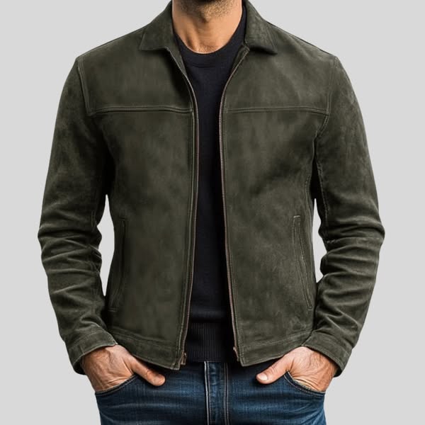 "Vintage leren herenjack, iconisch design, luxe leer, comfortabele voering, praktische zakken, tijdloze charme"