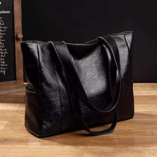 "Vintage leren schoudertas dames, ruim interieur, echt leer, verstelbare riem, tijdloze elegante tas, casual & formeel."