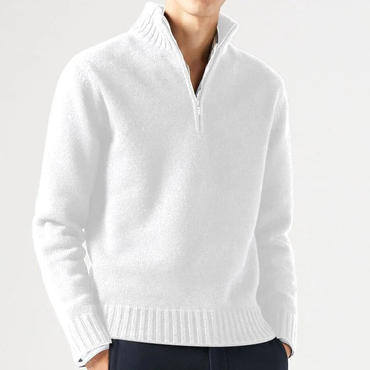 "Warme cashmere turtleneck herentrui voor heren, stijlvolle en elegante look perfect voor koude maanden."