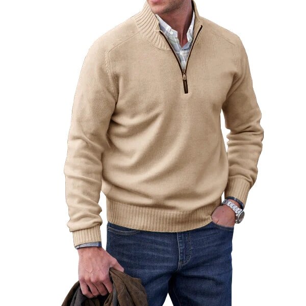 "Warme cashmere turtleneck herentrui voor heren, stijlvolle en elegante look perfect voor koude maanden."