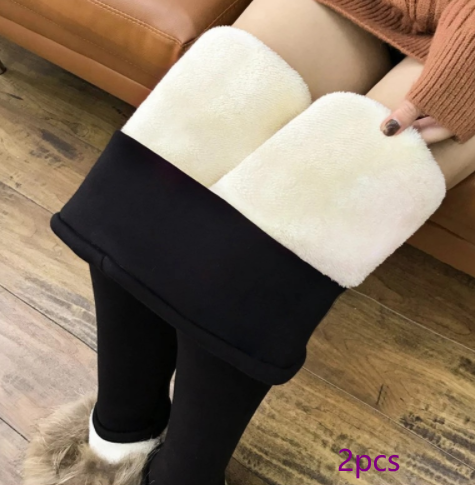 Warme hoog getailleerde winterleggings met zachte lamswollen voering, flatteuze pasvorm, ideaal voor koude dagen.