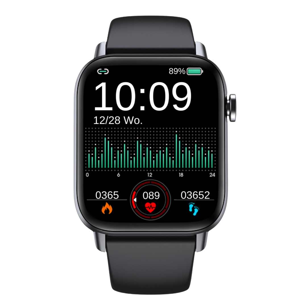 "Waterbestendige wellness smartwatch met gezondheidsmonitoring, stijlvol ontwerp en spraakbesturing, compatibel met Android/i