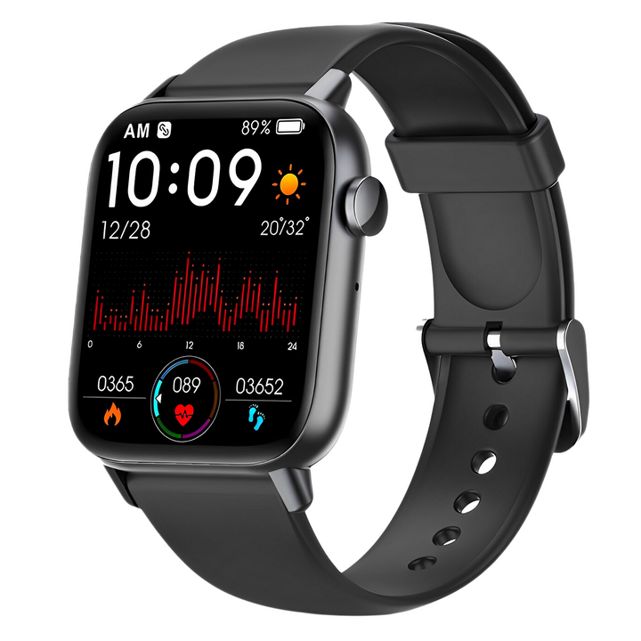 "Waterbestendige wellness smartwatch met gezondheidsmonitoring, stijlvol ontwerp en spraakbesturing, compatibel met Android/i
