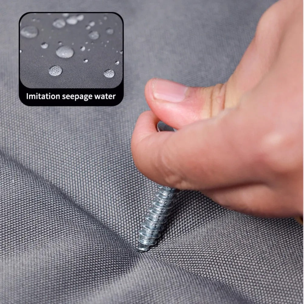 "Waterdicht en comfortabel hondenbed met zachte vulling, verkrijgbaar in blauw, grijs, groen, en rood voor binnen- en buiteng
