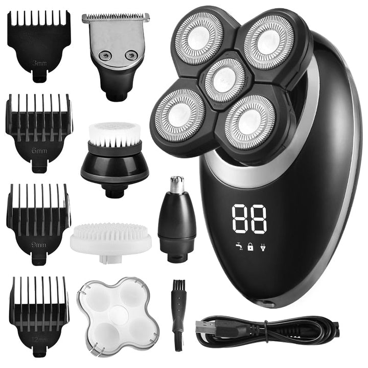 "Waterdichte draadloze trimmer voor mannen, ergonomisch ontwerp, veelzijdig bruikbaar voor baard, hoofd en lichaamshaar."