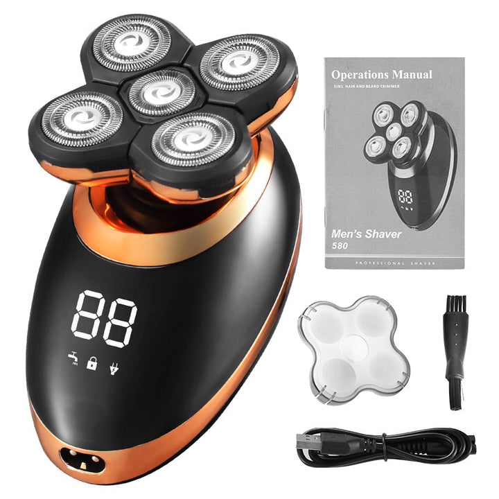 "Waterdichte draadloze trimmer voor mannen, ergonomisch ontwerp, veelzijdig bruikbaar voor baard, hoofd en lichaamshaar."