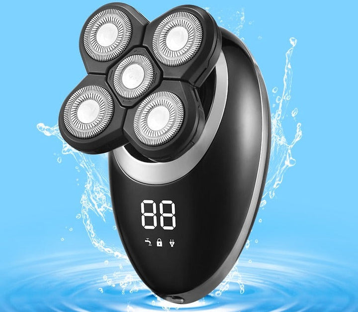 "Waterdichte draadloze trimmer voor mannen, ergonomisch ontwerp, veelzijdig bruikbaar voor baard, hoofd en lichaamshaar."