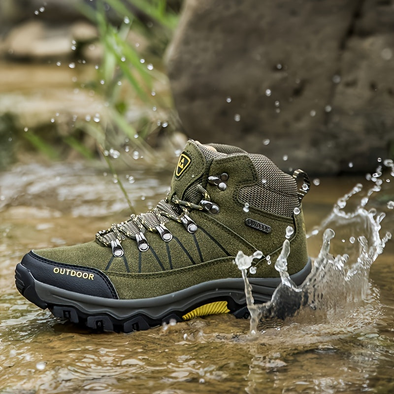 "Waterdichte heren hiking schoenen, robuust ontwerp, antislipzool voor grip, geschikt voor avontuur in alle weersomstandighed