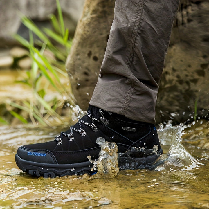 "Waterdichte heren hiking schoenen, robuust ontwerp, antislipzool voor grip, geschikt voor avontuur in alle weersomstandighed