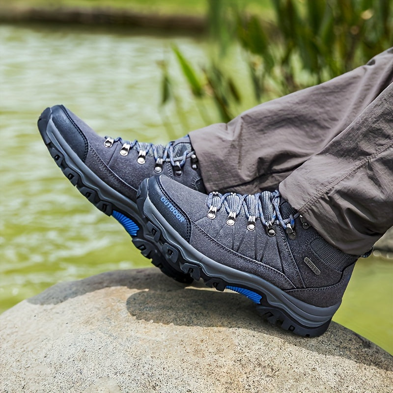 "Waterdichte heren hiking schoenen, robuust ontwerp, antislipzool voor grip, geschikt voor avontuur in alle weersomstandighed