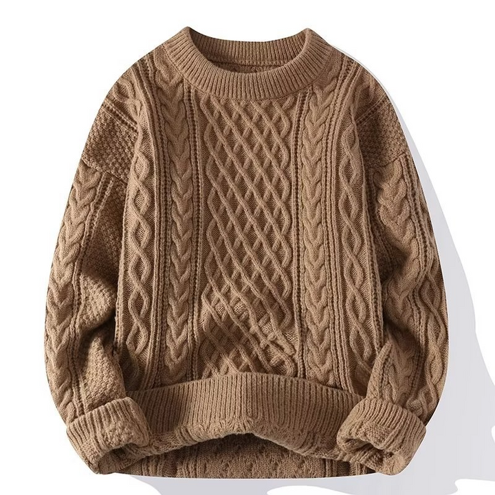 "Wollen dames pullover met lange mouwen, luxueuze kwaliteit en tijdloos ontwerp, geschikt voor koude winterdagen."