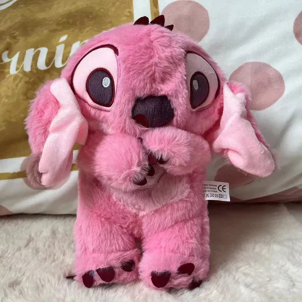 "Zachte kalmerende knuffel met ademhalingsfunctie, stressverlagend, blauw of roze, ideaal voor kinderen en volwassenen."
